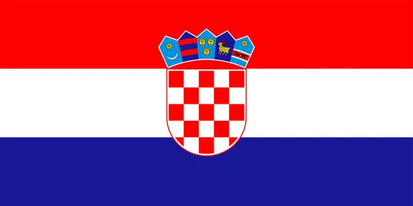 Die Nationalflagge Der Welt Kroatien — Stockvektor