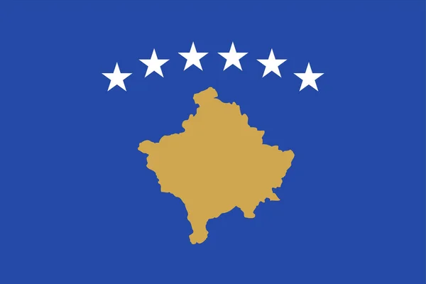 Världens Nationella Flagga Kosovo — Stock vektor