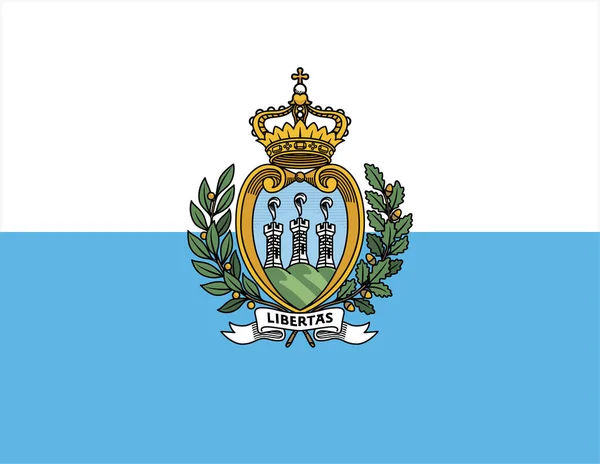 Flaga Świata San Marino — Wektor stockowy