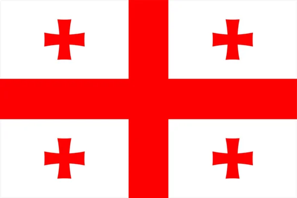 Världens Nationella Flagga Georgien — Stock vektor