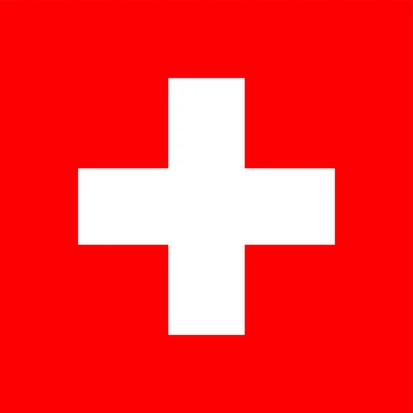 Nationale Vlag Van Wereld Zwitserland — Stockvector