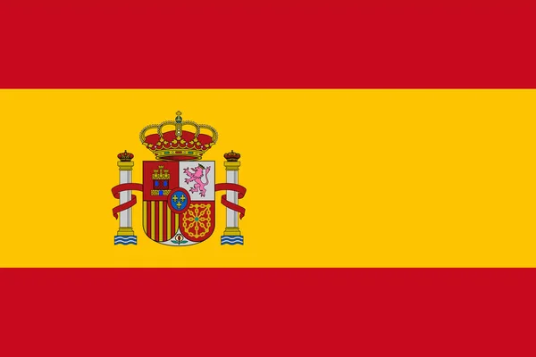 Bandiera Nazionale Del Mondo Spagna — Vettoriale Stock