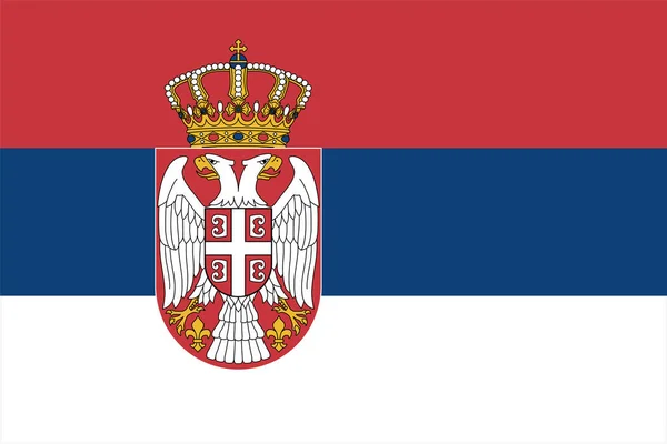 Bandera Nacional Del Mundo Serbia — Vector de stock