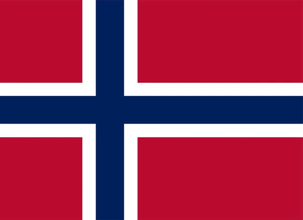 Bandeira Nacional Mundo Noruega — Vetor de Stock