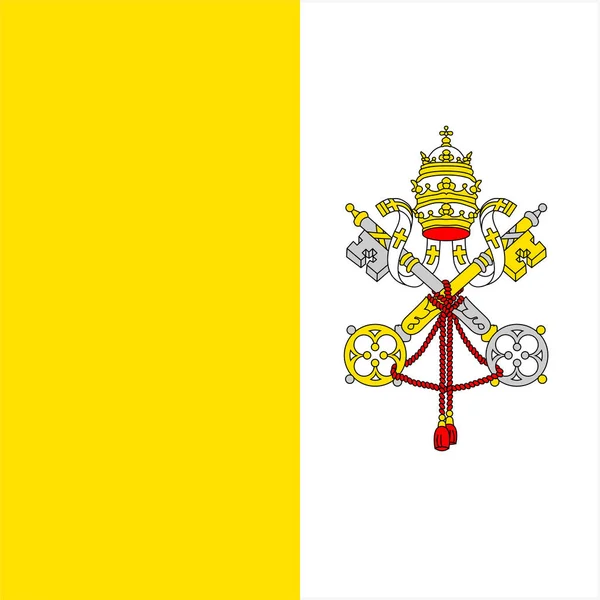 Εθνική Σημαία Του Κόσμου Βατικανό — Διανυσματικό Αρχείο
