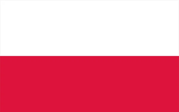 Národní Vlajka Světa Polsko — Stockový vektor