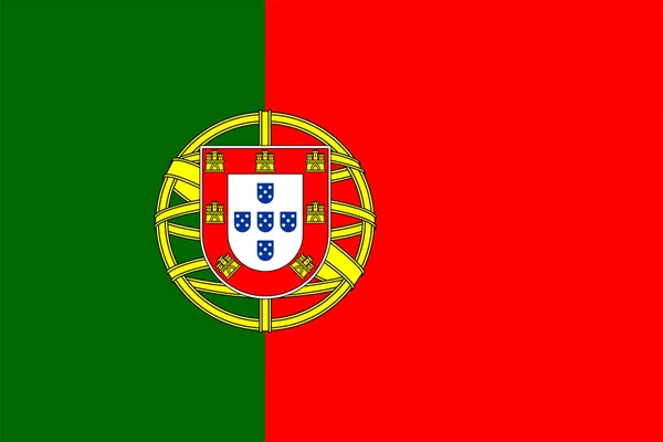 Národní Vlajka Světa Portugalská — Stockový vektor