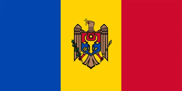 Bandiera Nazionale Del Mondo Moldova — Vettoriale Stock