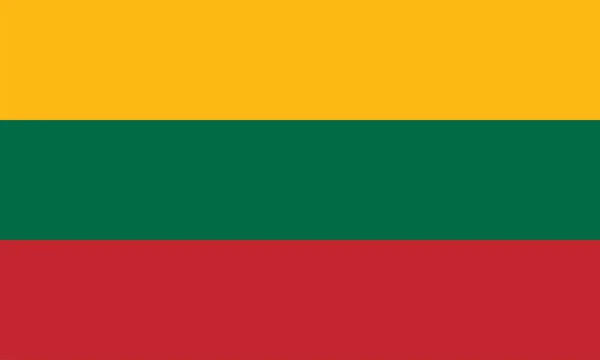 Národní Vlajka Světa Litva — Stockový vektor