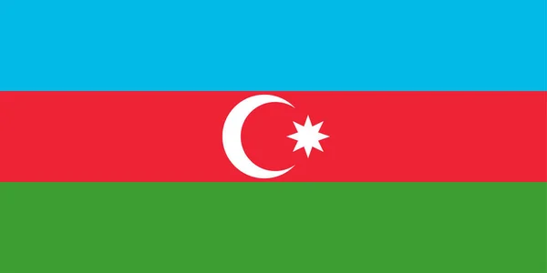 Bandera Nacional Del Mundo Azerbaiyán — Vector de stock