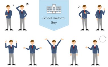 Erkekler, blazer üniforma seti, sorgulama, endişe, girişim, işaret, vs..