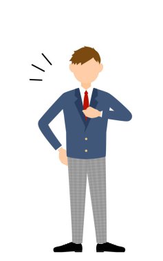 Çocuklar, spor ceket, göğsüne hafifçe vuruyor.