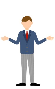 Erkekler, spor ceket, açık kolların hareketi..