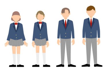 Üniformalı ortaokul ve lise öğrencileri