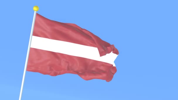 Národní Vlajka Světa Lotyšsko — Stock video