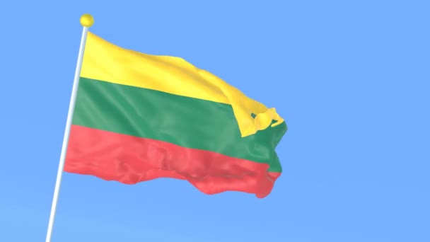 世界の国旗 リトアニア — ストック動画