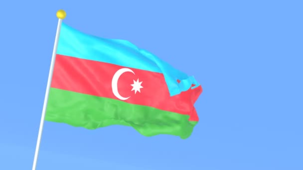 世界の国旗 アゼルバイジャン — ストック動画