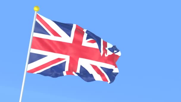 Εθνική Σημαία Του Κόσμου Μεγάλη Βρετανία Και Βόρεια Ιρλανδία — Αρχείο Βίντεο