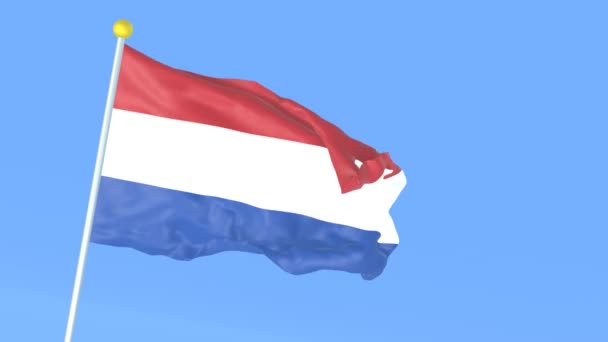 Hollanda Nın Ulusal Bayrağı — Stok video