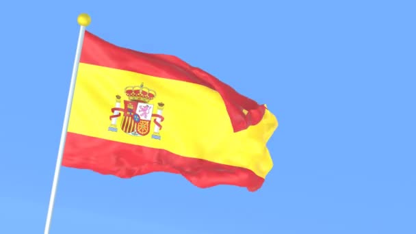 世界の国旗 スペイン — ストック動画