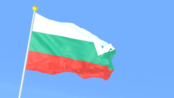 Dünyanın Ulusal Bayrağı Bulgaristan — Stok video