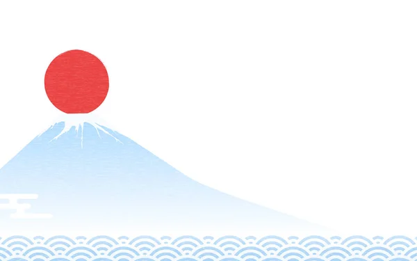Japońskie Tło Fuji Nowy Rok Morze — Wektor stockowy