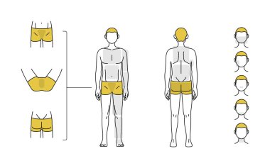 Men's Hair Removal, Beard, Whole Body, VIO Area Guide, Underwear