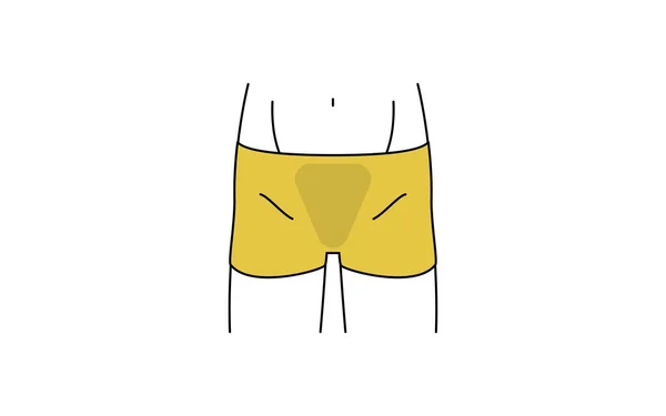Men Hair Removal Line Underwear — Image vectorielle