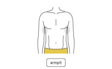 Erkeklerin tüylerini aldırma alanı, koltuk altı.