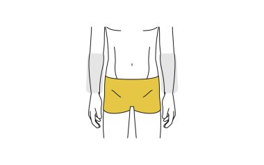 Erkek saçı kesme alanı, ön kol.