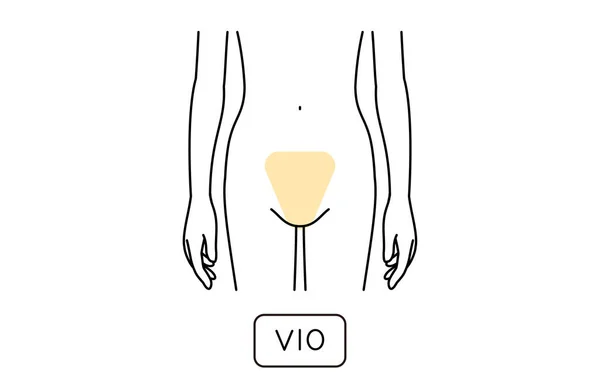 Illustration Female Hair Removal Part Vio — Stockový vektor