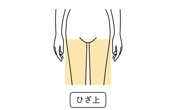 Illustration Female Hair Removal Part Knee Translation Knee — Vetor de Stock