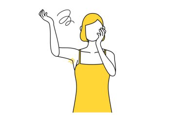 Beauty, image of women's hair removal, women suffering from armpit hair