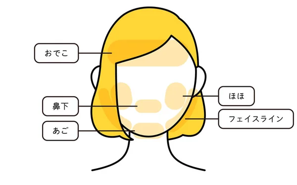 Beauty Illustration Hair Removal Areas Women Facial Hair Removal Translation — Stockvektor