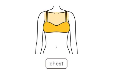 Female Hair Removal Illustration by Parts, Breasts