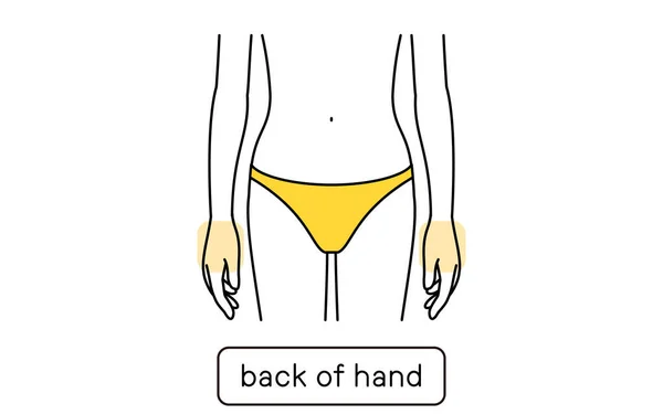 Illustration Female Hair Removal Part Back Hand — Wektor stockowy