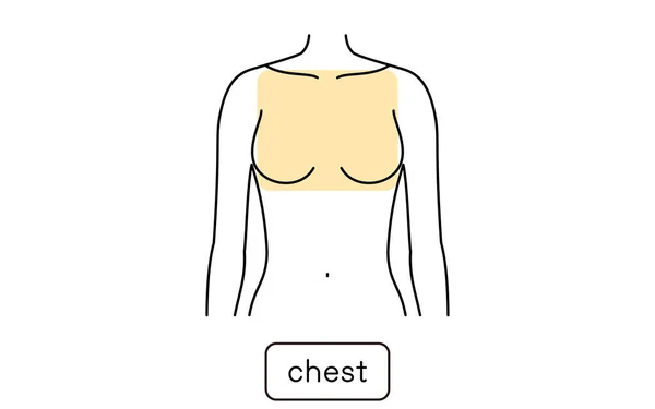 Female Hair Removal Illustration Parts Breasts — ストックベクタ