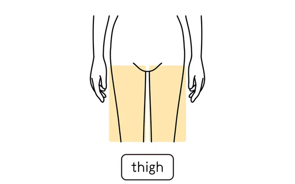 Illustration Female Hair Removal Part Knee — Stockvektor