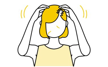 Women massaging scalp to improve AGA, thinning hair, and hair loss in women.
