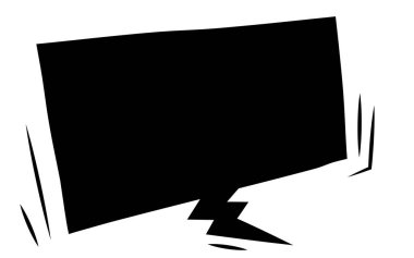 Square American comic-style balloons with copy space