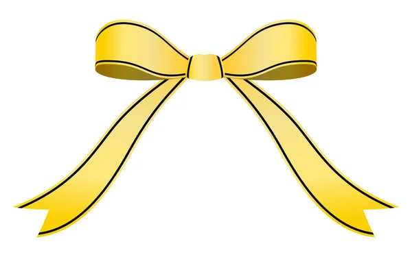 Gold Black Lined Ribbon — 스톡 벡터
