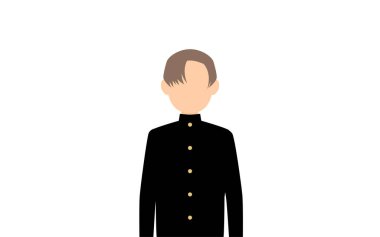 Boy wearing school uniform, Stand upright