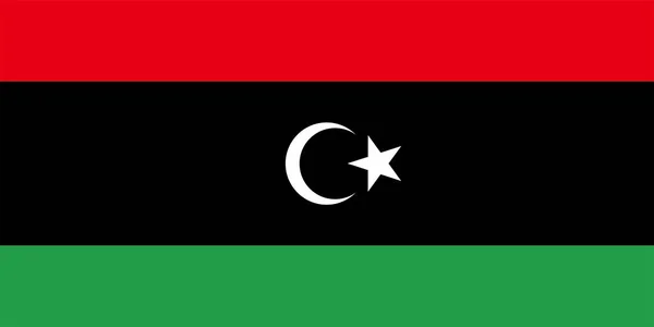 Bandera Nacional Del Mundo Libia — Archivo Imágenes Vectoriales