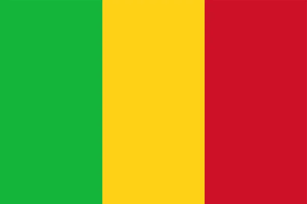 Bandiera Nazionale Del Mondo Mali — Vettoriale Stock