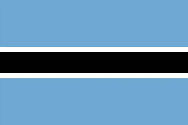 世界的国旗 博茨瓦纳 — 图库矢量图片