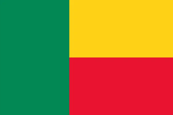 Bandiera Nazionale Del Mondo Benin — Vettoriale Stock