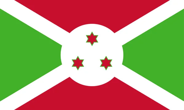 Dünyanın Ulusal Bayrağı Burundi — Stok Vektör