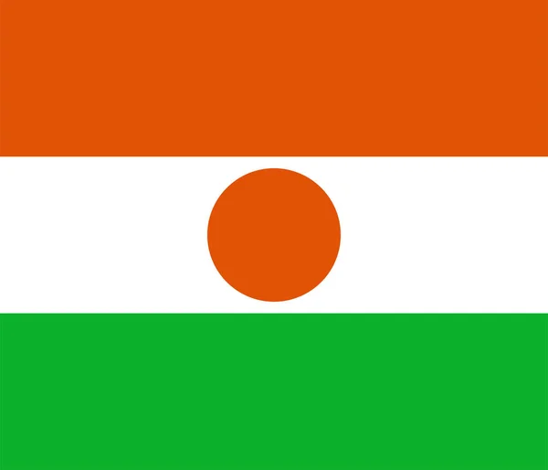 Národní Vlajka Světa Nigere — Stockový vektor