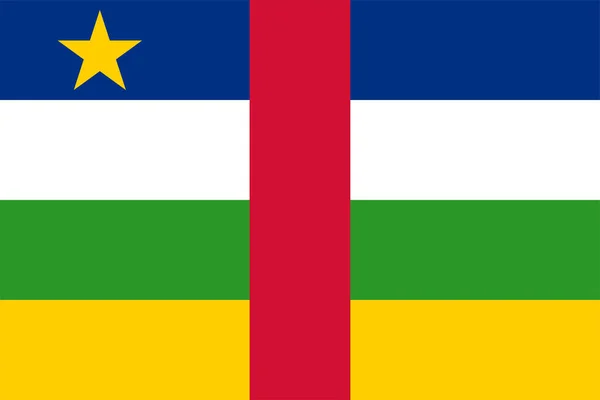 Bandera Nacional Del Mundo República Centroafricana — Archivo Imágenes Vectoriales