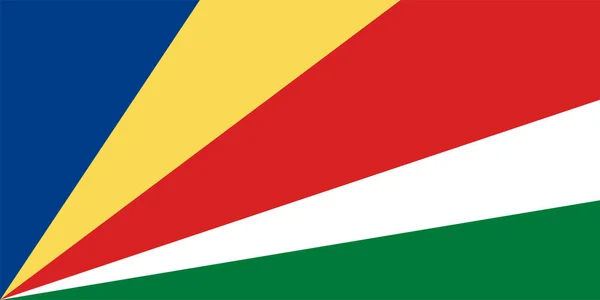 Bandera Nacional Del Mundo Seychelles — Vector de stock